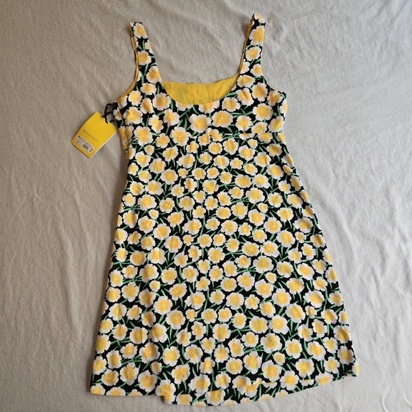 Diane Von Furstenberg Target Yellow Poppy Floral Shift Mini Dress - Picture 7 of 10